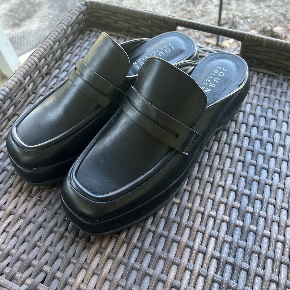 Journee Collection Black Loafers